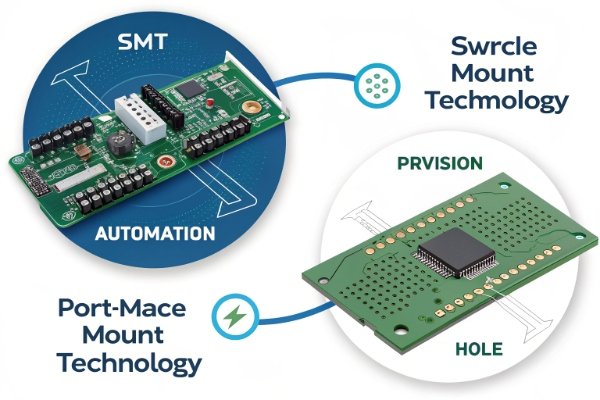 SMT vs Through-Hole Assembly SMT vs Through-Hole comparison